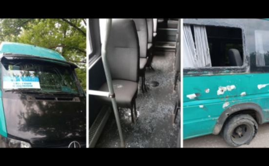 У Синельниківському районі ворог атакував евакуаційний автобус дроном-бомбером